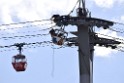 Koelner Seilbahn Gondel blieb haengen Koeln Linksrheinisch P121